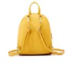 Été en cuir Mini sac à dos petit sac à dos sac à main Designer célèbre marque femmes sacs simple sac à bandoulière Mochila jaune noir GE06 Y209m