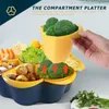 Kitchen Storage & Organization 1Pc Rotating Fruit Platter Home Vegetable Drain Baskets Detachable Basket