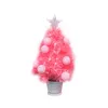 Décorations de Noël Arbre Rose Bureau Fibre Optique Ornements Petit 60cm Macaron Net Rouge