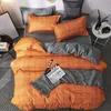 Mjukt Bekvämt sängkläder Set Bed Duvet Cover + Flat Sheet + Pillowcase Single Full Queen King Size No Quilt 210615