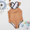 Barnkläder Bikinis Badkläder Bodysuits Jumpsuit Baby Flickor Barn Badning Strandkläder Baddräkter Ny Tjej One Piece Romper Simning