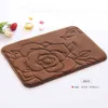 Dikker Badkamer Vloer Tapijt Memory Foam Bath Mat Water Absorptie Toilet Turns Antislip Rose Printing Pad Mats Slow Rebound Rug 2111109