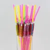 240 * 5mm Cannuccia artigianale per bambini Festa di compleanno Matrimonio Fluorescenza Ombrello Decor Cannucce Bar Strumenti per bevande usa e getta Facile da trasportare ECO-friendly C024