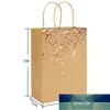 20pcs Kraft Paper Bags Piccolo regalo con manici Shopping Party Imballaggio vendita