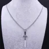 Naszyjniki wisiorek 2021 Viking Miecz Ze Stali Nierdzewnej Naszyjnik Dla Kobiet / Mężczyzn Srebrny Kolor Długa Biżuteria Colgante Hombre N4053S05