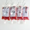 20 PCS 250 ml Halloween Vampire Blut Beutel Wiederverwendbare Schädel Getränk Behälter Wasser Flasche Dekore Beutel Requisiten Zombie Getränke Tasche Y201006