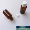 10 pcs 35x85 mm Empty Brown Glass Essential Oil Bottles DIY 30 ml Liquid Glass Bottle With White Plastic Safety Screw Cap Jar