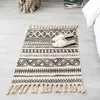 Katoen en linnen kwast geweven tapijt vloermat deur slaapkamer tapijt decoratieve deken woonkamer tapijtveld tapijt