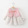 2021 Fall Newborn Baby Girl Dress Toddler Girls 1Year Birthday Party Princess Dresses For Girls Clothing Infant Baby Clothes Q0716