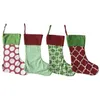 Bas de noël imprimés, chaussettes décoratives, porte-cadeaux, arbre de noël, cheminée, ornements suspendus pour enfants, 4 couleurs en option BT1176