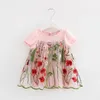 Vestidos de princesa para niñas, vestido infantil de algodón de verano, ropa de flores para niñas pequeñas, vestido tutú de fiesta de 1er cumpleaños, Vestidos Q0716