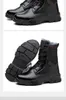 Plus Velvet High-top Bottes pour hommes Chaussures de sécurité antidérapantes et résistantes à l'usure Embout en acier Travail anti-écrasement et anti-crevaison 211217