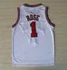 Męskie 1 Derrick Rose 91 Dennis Rodman oddychający sportowa koszulka koszykówki CSportswear 33 Scottie Pippen Jerseys Rozmiar S-2xl