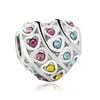 Yeni Moda 925 Ayar Gümüş Gevşek Boncuk Charms Kadın Için DIY Aşk Kalp Fit Pandora Bilezikler Bayanlar Hediye Kutusu Ile Lüks Tasarımcı Takı