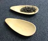 2021 cuchara de té de madera Natural 10,2 CM Mini ovalada forma plana cuchara de té de bambú cucharas de cocina accesorios de té