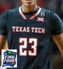 Nik1 NCAA College TTU Texas Tech Basketball Jersey 21 Khavon Moore 23 Jarrett Culver 24 Avery Benson 25 Davide Moretti Custom Stitched