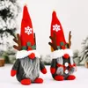 Gnomi di Natale Decorazione Peluche Elfo di Natale Bambola con corna di renna Ornamenti Vacanze Decorazioni per la casa Regali per bambini XBJK2107