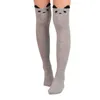 Meias Hosiery Mulheres Bonito Animal Impressão sobre Joelho Alta Meia Sólida Cor Mantenha-se aquecido em Inverno Long Elastic Enfermagem