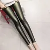 Primavera coreano PU Leggings in ecopelle Donna Pantaloni skinny 4 colori Slim Ladies Fleece Matita Leggins Donna S-3XL 7929 50 210528