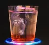 Dessous de verre clignotant à LED, tapis de tasse lumineux, sous-verres pour Club, boissons en acrylique, bière, tapis de boisson, décoration de Bar de fête de mariage