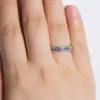 10K White Gold Natural Ruby Gemstone Ringen voor Vrouwen 100% Hand Setting Band Rood Engagement Fijne Sieraden 210706