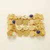 Marca vintage cor cobre corrente colorida moda praty jóias nome pulseira de cristal vintage6424321