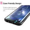 Caso Amigável Vidro Temperado 3D Curved No Pop Up Screen Protector para Samsung Galaxy Nota 20 Ultra 10 9 8 S7 Edge S8 S10 S10 S20 S21 Plus Novo