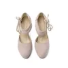 유명 발목 스트랩 신발 새로운 봄 청키 한 하이힐 펌프 스위트 메리 제인 드레스 사무실 신발 여성 플러스 사이즈