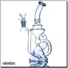 Recycler Vidro Bongo Rigún Óleo de Cachorro Percácido de Água Bongo Dab Rigs Fino Cintura Espessa Tubulação de Água Bubbler 7.9 polegadas 14mm articulação