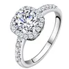 Женское кольцо с холодным бриллиантом039 из чистого белого золота 18 карат, роскошная группа с кольцом DIA American Mosangshi предложила выйти замуж2393055