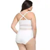 Femmes grande taille maille col en V profond maillots de bain une pièce sexe maillot de bain dos croisé Push Up maillot de bain Y0820