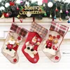 NewChristmas Hanging Sokken Mooie Gift Bag Doll Models Cartoon Santa Claus Snowman Big Stocking Party Nieuwjaar levert EWF6006