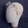 Blomma blommor huvudband tiara pärla pärlor headpieces krona flicka kvinnor hårband parti brud brud smycken bröllop tillbehör x0625