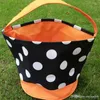 Halloween Candy Basketzak Polka Dot Handtas Opbergzakken Plaats Eieren Opslag Sacks Print Bucket Bags Desk Manden Gift Tassen XVT0314