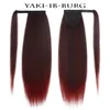 Synthetische Perücken Azqueen 24039039 Kinky gerade Pferdeschwanzclip in Magic Paste Hitzefeste Wrap Afro Yaki Haarstücke für WO6017104