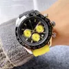 Orologi di marca da uomo multifunzione 3 quadranti stile cinturino in caucciù colorato orologio da polso al quarzo di buona qualità piccoli quadranti possono funzionare X199342u