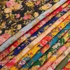 Satin flower fabric brocade garment fabrics DIY patchwork needlework material for sewing cheongsam and kimono 210702