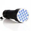 ミニ21 LEDブラックライト見えないマーカー懐中電灯UV紫外線トーチランプ懐中電灯ランプA24