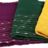 Fashion coton scintille écharpe écharpe châle de turban musulman wraps bandeau de tête automne pashmina long ormberie écharpe foulards 180 * 80cm
