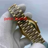 Automatiska män av hög kvalitet Titta på 36mm guldfodral Rame och diamanter i mitten av armbandets diamantuppringningsklockor1770