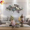 Tapestries Iron Wall Decoration Fashion Metal Lotus Leaves Decor Garden Hanging Ornament For Living Room Europe Cn(origin)
