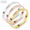 Fysara Stainless Steel Women Bracelet Gold Bangle Crystal Rhinestones Sliding Luxury Wedding Party Wristband Jewelry Custom Q0719