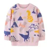 Mudkingdom Little Girl Cute Bluza Swetry Cartoon Unicorn Drukuje Z Długim Rękawem Top Dla Dzieci Bawełniane Crewneck Dzieci Ubrania 210615