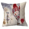 12 style Cartoon belle taie d'oreiller de Noël lin 45 * 45cm oreillers couvre la maison canapé housse de coussin Home-Textiles décorations de Noël T9I001591