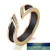 White Ceramic Ring With One Row Australia Zircon Setting Rose-gold Metal Wedding Open Rings for Women Factory price expert design Quality Latest Style