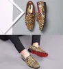 Mężczyźni PU Leather Moda Designer But Niski Obcas Fringe Sukienka Buty Buty Wiosna Leopard Buty Druku Rocznika Klasyczny Mężczyzna Casual Luxurys