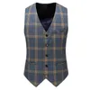 New trend large size plaid suit three-piece suit, men's business casual professional suit, groom wedding dress stage costume 5XL X0909
