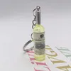 Cute Beer Wine Bottle Keychain for Women Men Resin Assorted Color Car Bag Keyring Pendant Accessions Christmas Gift