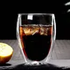 ワイングラス二重壁断熱材ガラス二重壁のサーモエスプレッソ絶縁コーヒーマグカッグラテマグカップ
