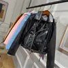 Fitaylor Women Faux Leather Jacket Black Yellow Pink Motorcycle Biker Jackets Soft PU Short Leather Coat with Belt 211011